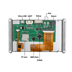 4,3 Zoll UART IPS Voll ansicht tft LCD serieller Bildschirm HMI tft Display LCD-Modul mit resistivem Touchscreen