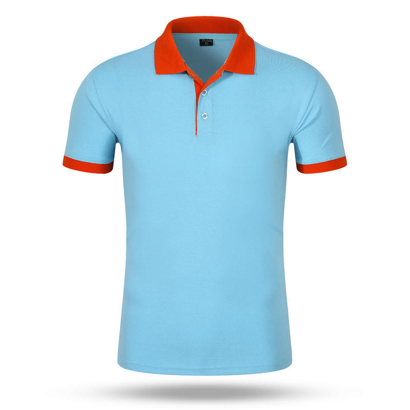 Bleu clair avec des rayures orange