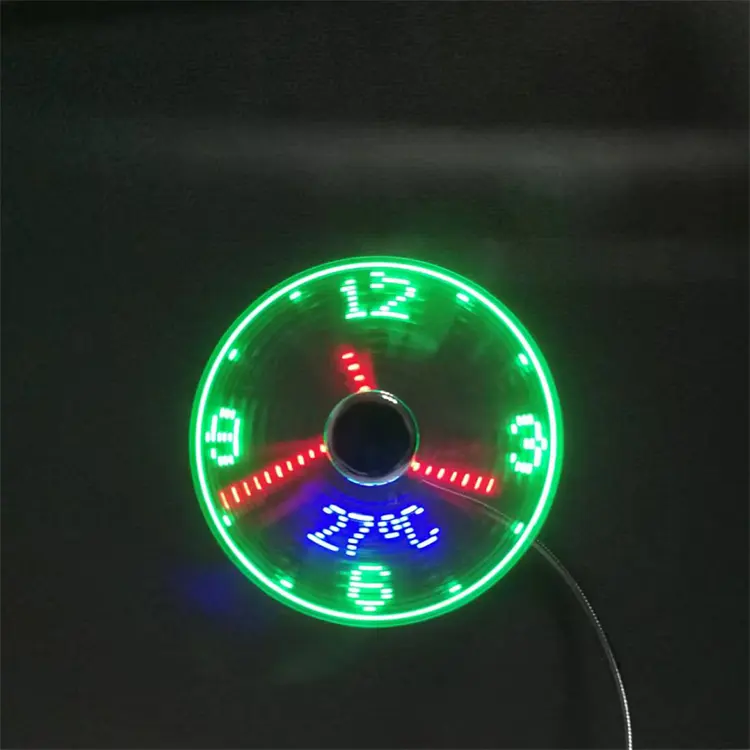 Mini ventilateur de Table USB Direct d'usine avec horloge LED affichage de la température et du temps pour la maison, le bureau et l'école