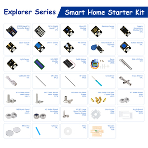 Human Sensing Night <strong>Control</strong> Light LCD Display IP Data <strong>Temperature</strong> Humidity RFID Opening Door Smart Home Educational Kit With APP