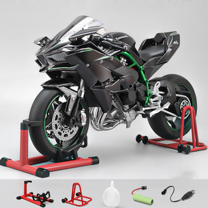 Stokta 1:6 ölçekli H2 büyük simülasyon elektrikli sprey koleksiyonu alaşım oyuncak Motor Diecast motosiklet modeli ile duman - Product Image 3