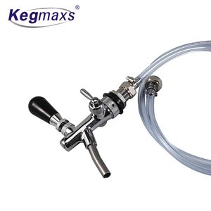 Kegmaxs ก๊อกน้ำแบบปรับได้สำหรับเบียร์,ก๊อกน้ำควบคุมการไหลของเบียร์ก้านชุบโครเมี่ยม G5/8ก๊อกสำหรับชงที่บ้าน - Product Image 6