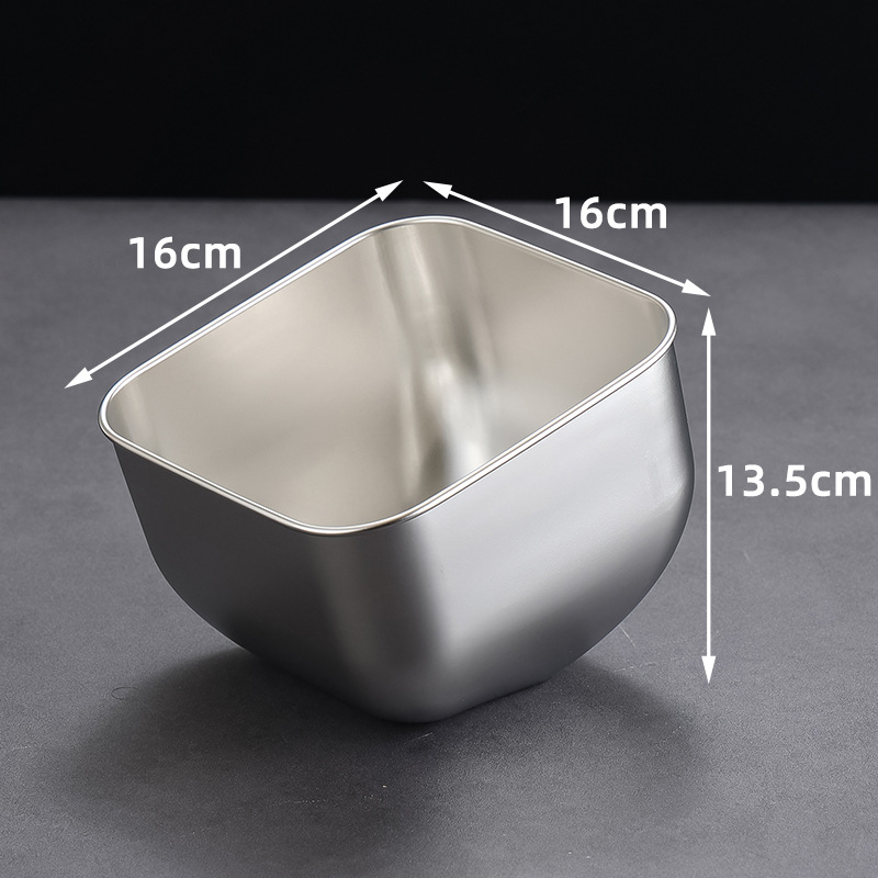 16cm square lettuce bowl (silver)