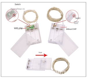Outdoor 30-<strong>LED</strong> <strong>LED</strong> Christmas <strong>String</strong> <strong>Lights</strong> <strong>with</strong> 220v 3-Function Flashing Modes Button Battery Box Holiday Season Style <strong>LED</strong> Tree - Product Image 5