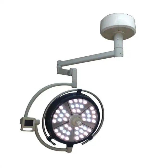 Lámpara quirúrgica LED de un solo brazo para sala de JQ-LED500, foco de enfoque fijo, sin sombras, brillo 140,000lux