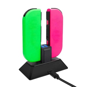 แท่นชาร์จ Gamepad ในตัวเดียว,แท่นชาร์จสำหรับ NS Switch Joy-Con & Pro แท่นชาร์จไฟ LED แบบตั้งได้ - Product Image 1