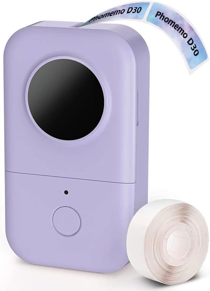 Purple printer with 1 roll 12*40mm label-80sheets