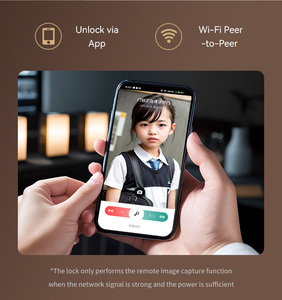 Kamera Tuya Wifi App akıllı kapı kilidi uzaktan kedi gözü biyometrik parmak izi dijital kilit anahtarı Nfc Rfid kod telefon kilidini akıllı kilit - Product Image 3