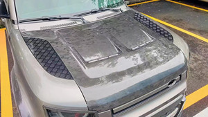 FORLand Rover Defender vücut kiti Defender yükseltilmiş Svr tarzı karbon Fiber kaput ile - Product Image 3