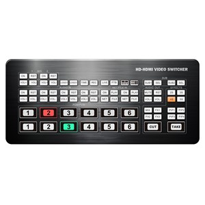 <strong>Multi</strong>-<strong>Input</strong> 4*H DMI <strong>Inputs</strong> Audio Video Mixer 1080p60fps 6 Channel Live Broadcast Virtual Studio Streaming HD Video Switcher - Product Image 6
