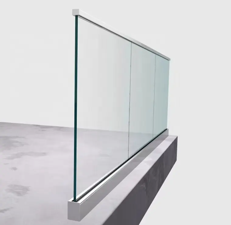 Hochwertiges Glas balkon geländer Edelstahl-Balustraden system für Treppen Glas balustraden