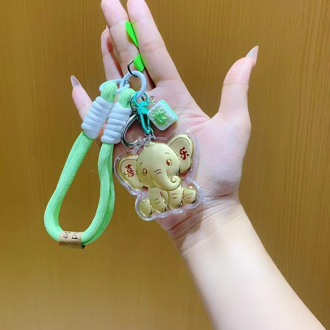 Lanière éléphant vert