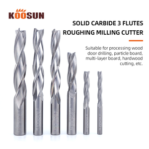 Koosun ดอกกัดคาร์ไบด์แข็งผิวหยาบ16mm ขอบคลื่นงานไม้ CNC ดอกกัดเราเตอร์หยาบ3ขลุ่ย - Product Image 3