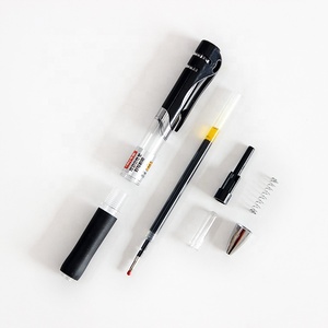 O & Q giá rẻ Nhựa bút văn phòng trường bấm vào bóng bút màu xanh/mực đen 0.5mm nhiều lớp mới lạ tùy chỉnh logo kinh doanh - Product Image 2