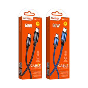 KAKU/kakusiga. KSC-980 PD60W şarj kablosu 2m tip-c tip-c hızlı şarj veri hattı - Product Image 1