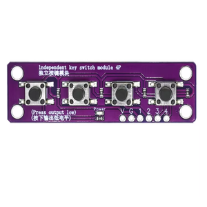 Módulo de interruptor táctil de cuatro botones compatible con Raspberry PI 51 MCU Sensor para placas y kits de desarrollo electrónico
