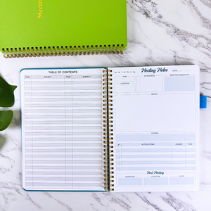 Hardcover Meeting <strong>Notebook</strong> for Work <strong>With</strong> Action Items Project Planner <strong>Notebook</strong> for <strong>Note</strong> Taking Office Business Meeting <strong>Notes</strong> - Product Image 6
