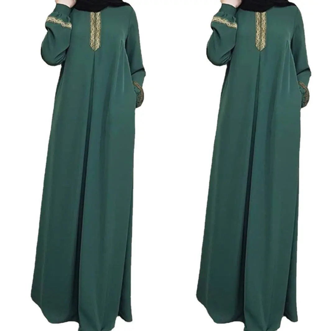 Reseller Abaya penawaran harga pabrik koleksi Abaya sederhana untuk warna Solid desain Arab gaun Daffah mode Saudi