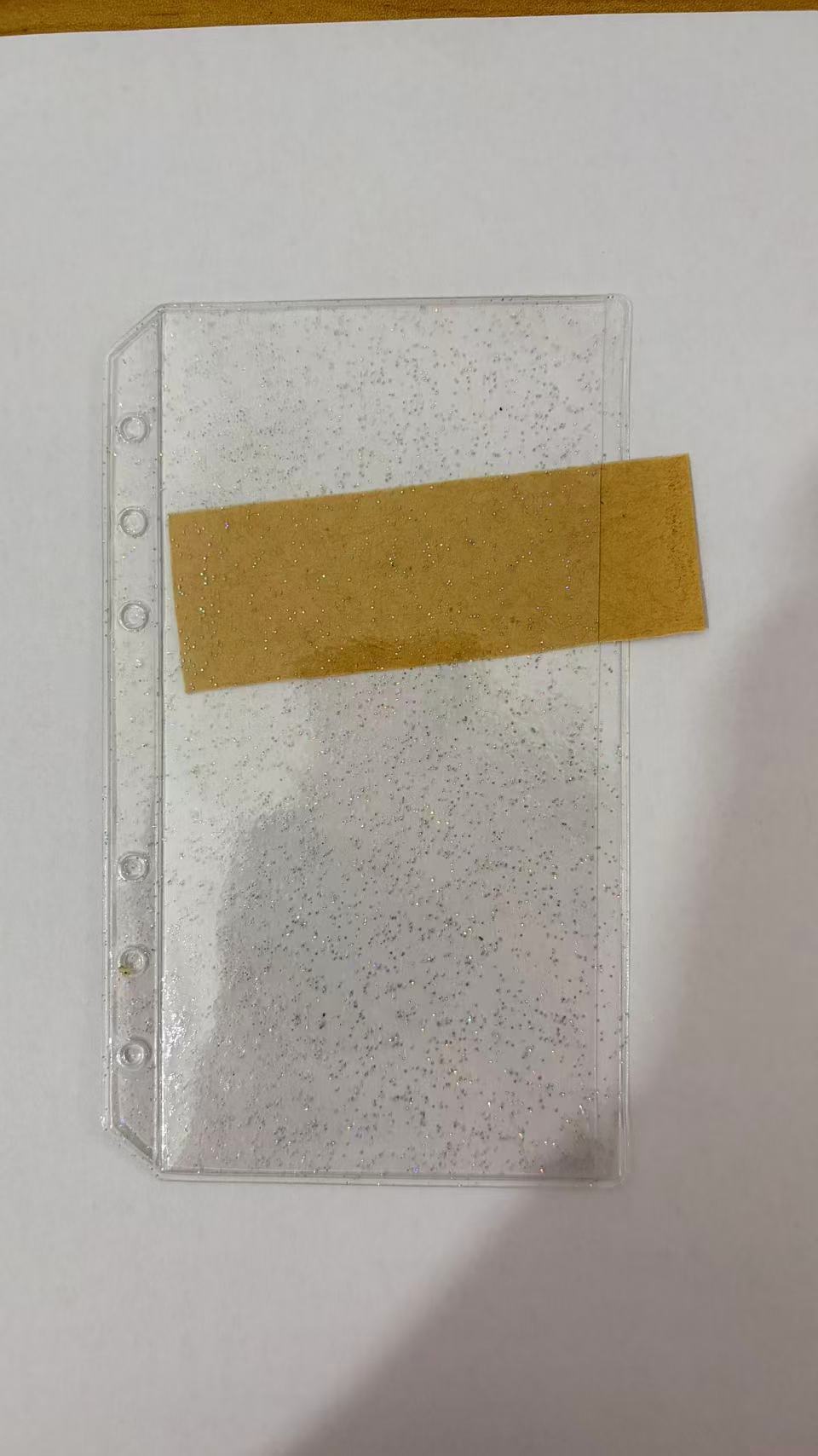 A6 trasparente glitterato 1 tasca