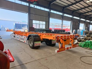 Wosheng Special Vehicle Factory <strong>Export</strong> Customization Color 2 3 4 Axles Truck Skeleton Semi Trailer for <strong>Loading</strong> <strong>Container</strong> - Product Image 5