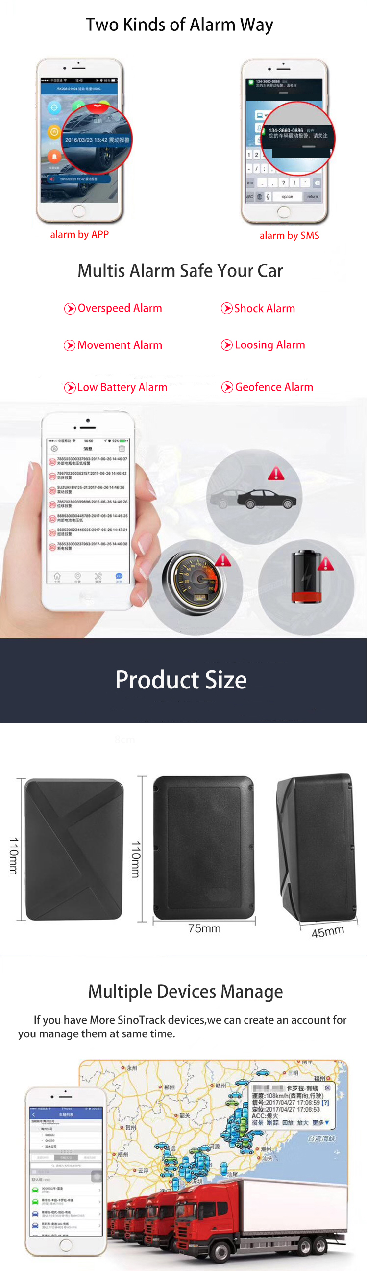 AliTrack ST-925 20000mah Forte Aimant GPS Tracker Carte Sim Longue Attente GPS Dispositif de Suivi Avec Plate-Forme Libre APP
