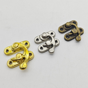 Đúc Túi khóa kim loại Phụ kiện túi khóa sừng khóa Khóa Retro hộp đồ trang sức chốt cho hộp gỗ - Product Image 1