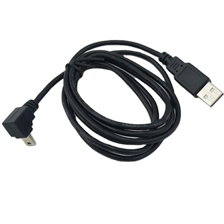 Nickel Plaqué Blindé USB UN Mâle à MINI 5p Câble USB 2.0 Câble de données Pour Téléphone Portable Caméra