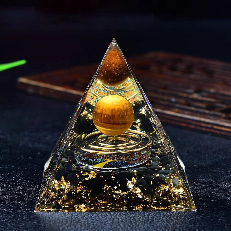 T4 - Obsidian+Tiger eye ball