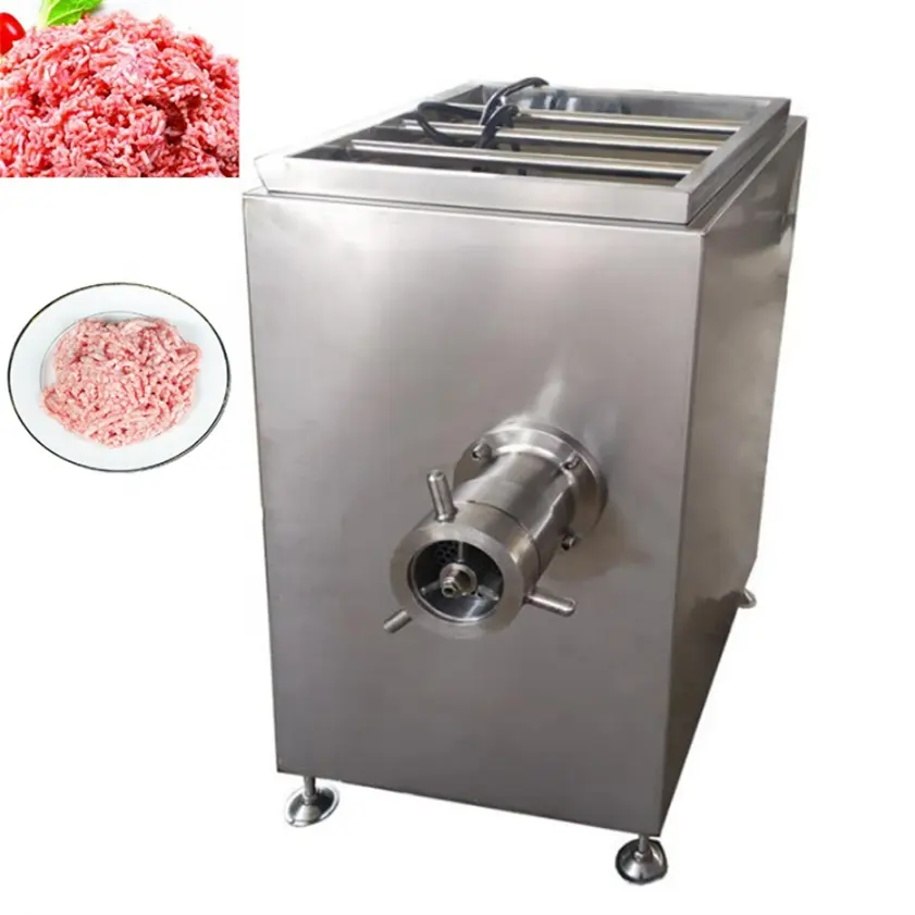 Moedor de carne congelada de aço inoxidável, máquina industrial de moagem de carne fresca congelada