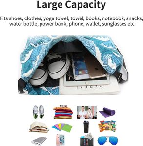 Bolsas de regalo reutilizables multiusos de regalo personalizadas de buena calidad bolsa de mochila con cordón impermeable impresa - Product Image 3