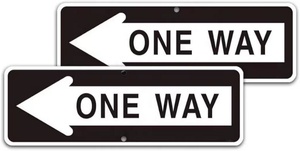 Customized Road Sign 12*6'' Traffic Signs Hot Sales One <strong>Way</strong> with Arrow Left Sign - Product Image 5