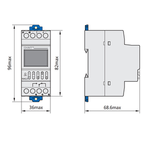CHINT สวิตช์ควบคุมเวลา NKG-3 NKG3สวิตช์จับเวลาสวิตช์ควบคุมความถี่ AC แบบดิจิตอล50Hz - Product Image 5