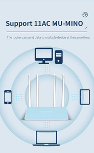 COMFAST Gigabit 1200Mbps de doble banda inalámbrica Wifi router hardware de la computadora enrutadores de red - Product Image 5