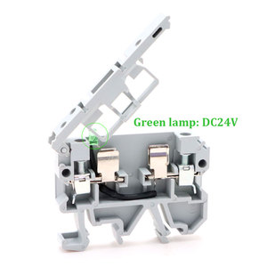 Sormak 1EN ray monte Terminal bloğu yeşil gösterge ışığı devre terminali vida tipi Disconnector ile 5 20mm <span class=keywords><strong>10A</strong></span> sigorta