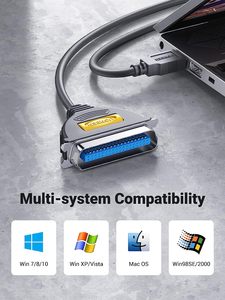 อะแดปเตอร์สายเคเบิลเครื่องพิมพ์จากส่วนกลางเข้ากับ USB เพื่อ IEEE1284 CN36 ugrean - Product Image 3