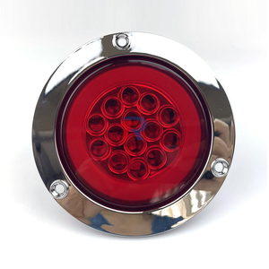 ไฟท้าย LED รถพ่วงทรงกลมขนาด4นิ้วสีแดงสีเหลืองอำพันพร้อมสายควบคุม5เส้น12V 24V DC อเนกประสงค์สินค้ามาใหม่ - Product Image 2