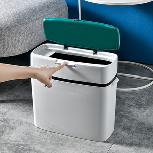 Hijyenik çöp tenekesi açık üst basit kare plastik ev çöp tenekesi banyo için popüler deniz kullanımı için - Product Image 5