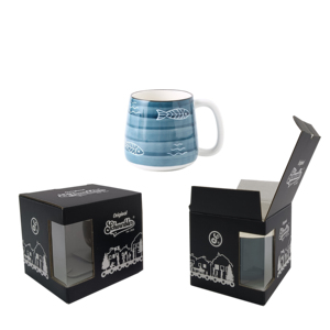 <strong>Custom</strong> Logo Coffee Mug Boxes Corrugated <strong>Display</strong> Paper Packaging <strong>with</strong> <strong>Window</strong> Glass Bottle Package <strong>Box</strong> - Product Image 1