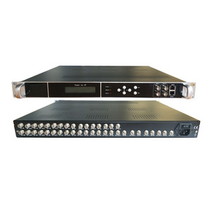 Modulador CATV de entrega rápida 4 8 12 16 20 24 Sintonizador de DVB-T a IP ASI Modulador digital para TV por cable