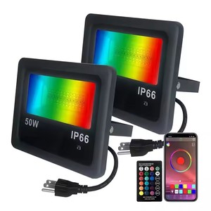 LED户外花园照明RGB 30W 50W 100W反射器防水IP66 LED泛光灯带蓝牙和远程wifi控制器 - Product Image 1