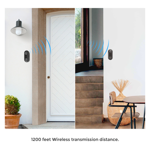 Sistema de timbre de intercomunicador de Audio dúplex completo inalámbrico impermeable con 8 timbre de timbre rango de 1200 pies para negocios en el hogar ancianos - Product Image 3