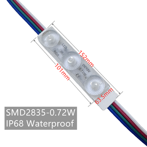 Chất lượng cao <span class=keywords><strong>RGB</strong></span> <span class=keywords><strong>LED</strong></span> mô-đun DC12V 3LED 0.72 Wát IP68 SMD 2835 siêu âm <span class=keywords><strong>Led</strong></span> mô-đun ánh sáng CE kênh Vỉ chữ quảng cáo - Product Image 2