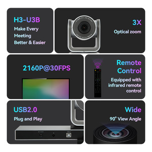 Oneking UHD веб-камера 4K 30fps веб-камера USB 2,0 3X PTZ камера - Product Image 3