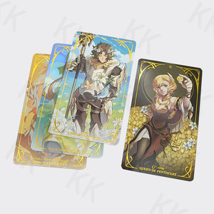 Zarif dayanıklı lüks altın damgalı altın kenarları Tarot Oracle iskambil kartları fabrika fiyat vinasyon için özelleştirilmiş baskı - Product Image 2
