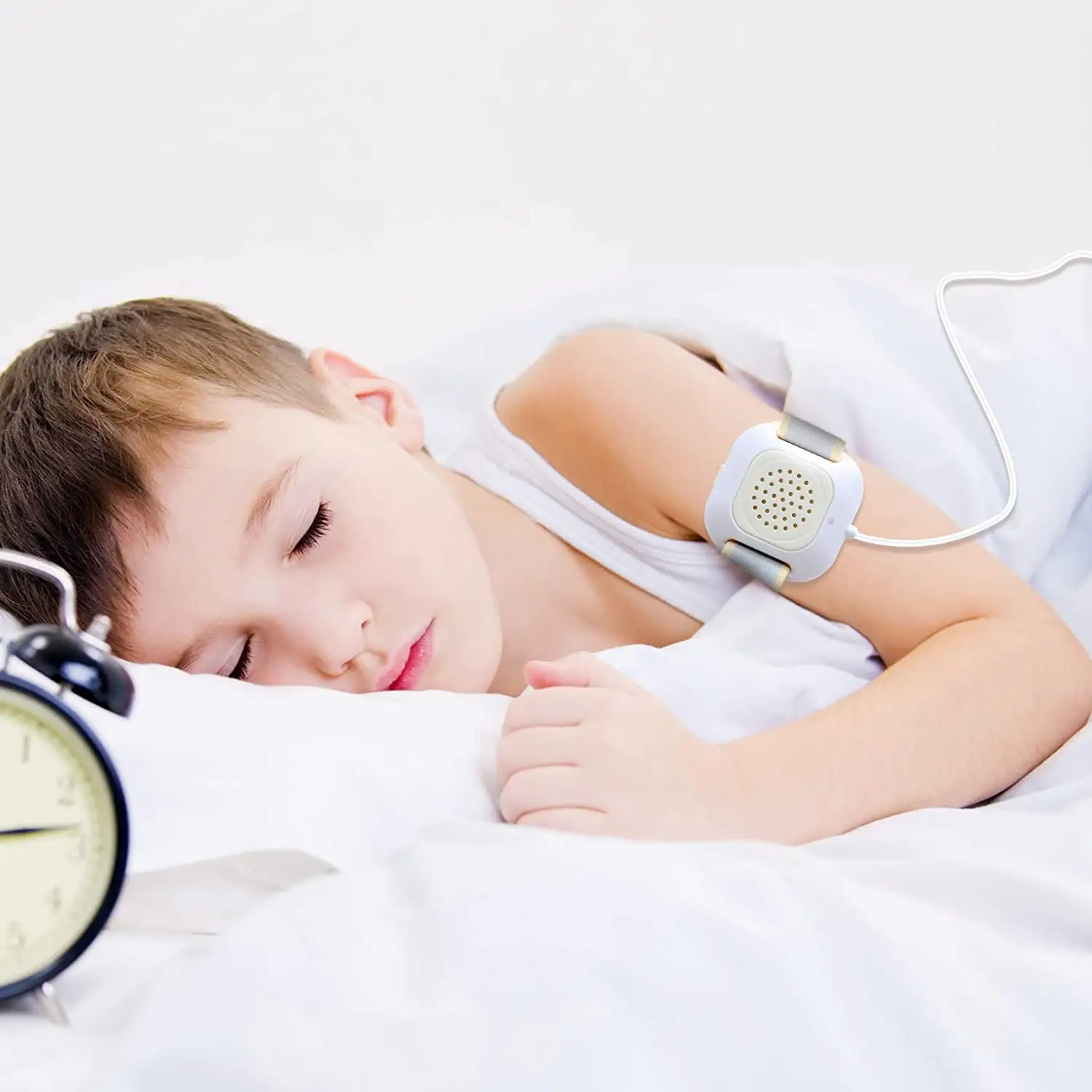 Daytech BA01 ses titreşim işık yatak ıslatma alarmı çocuklar için işemek Alarm lazımlık eğitim enürezis sensörleri ıslatma monitörü