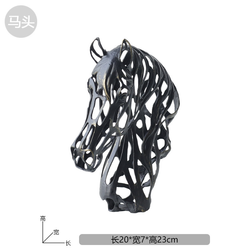 Tête de cheval noir
