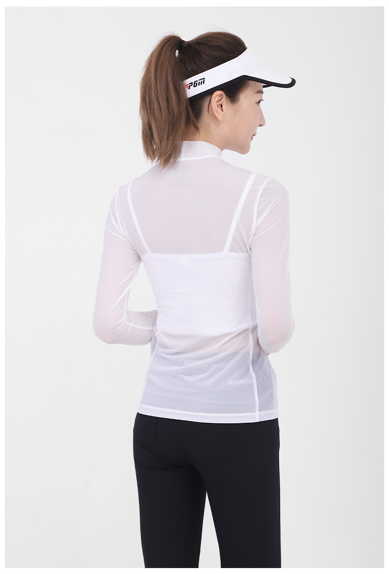 PGM YF309 breathable plain golf shirts women lady high quality sun