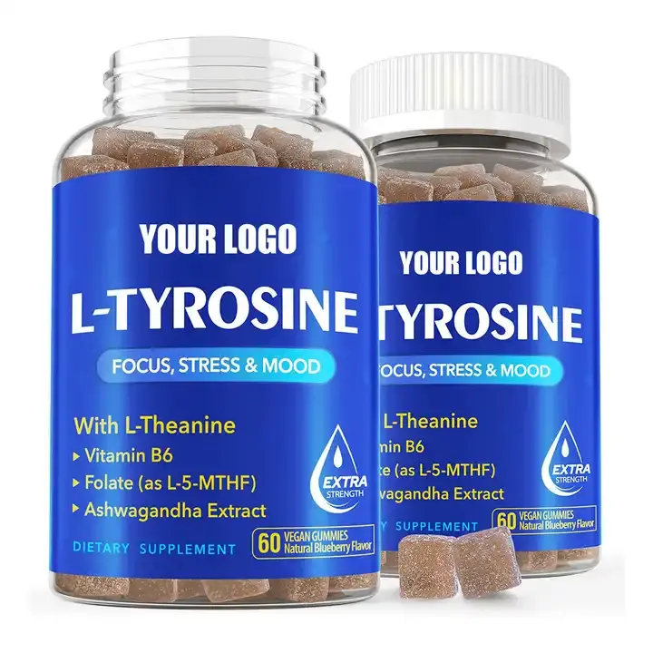 L Tyrosine Gummies Mood Support Blend con Ashwagandha Vitamin B Complex para una relajación profunda Focus & Memory Cognition & Brain