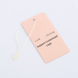 Bolsas de etiquetas colgantes de papel para ropa de papel recubierto, papel de aluminio en relieve de lujo, cordón elástico, columpio, cartón blanco, etiquetas para ropa - Product Image 4