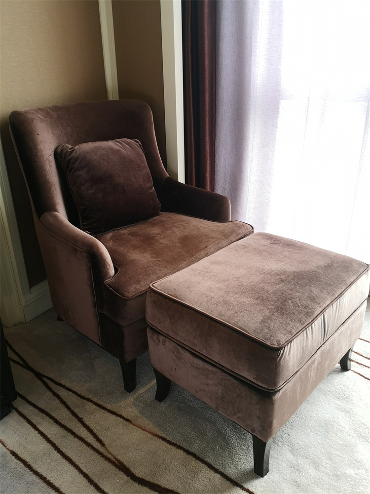 Hotel bedroom furniture modern leather sofa cover leisure lounge velvet combination sofa set